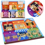 Houten sensorisch activiteitenbord met slotjes en cijfers