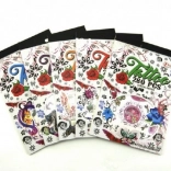 Tijdelijke tatoeages in boekje – 280 stuks, mix van motieven