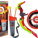 Boog met schild + 3 pijlen met zuignap Groen