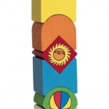 Houten piramidespeelgoed met Molletje