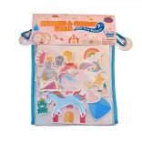 Schuimbadstickers eenhoorns met opbergnet