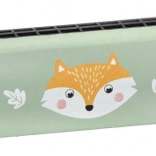 Groene accordeon met vossenmotief