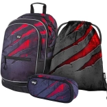 Baagl schoolset Core Lava – rugzak, etui en gymsack