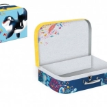 Schoolkartonnen koffertje met orka-motief