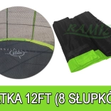 Beschermnet SkyRamiz groen voor tuintrampoline 366cm 8 tunnels voor palen