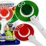 Politie verkeerslolly, dubbelzijdig verlicht