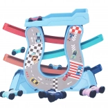 Racebaan met ramps en 4 mini-auto’s