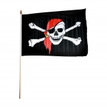 Piratenvlag 47 × 30 cm op houten stok