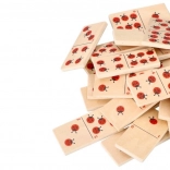 Houten domino met lieveheersbeestjes