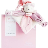 Doudou cadeauset – roze pluche knuffeldoekje beertje 24 cm