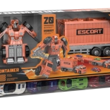 Transformeer vrachtwagen containerwagen - robot