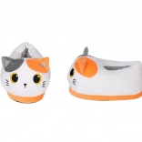 Pluchen pantoffels oranje katten
