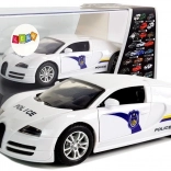 Politie sportauto met aandrijving, licht en geluid – wit