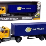 Vrachtwagen met aanhanger met effecten en aandrijving