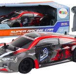 RC auto op afstandsbediening 1:18 rubberen driftwielen rood