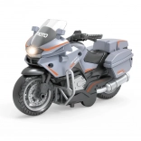 Grijze race-motor met pull-back functie