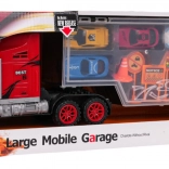 Vrachtwagen-autodrager met garage