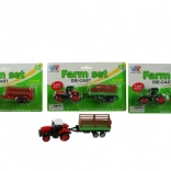 tractor met aanhanger, metaal en kunststof, 16,5 cm