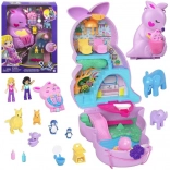 Polly Pocket handtas met kangoeroe – opvouwbare speelset met figuurtjes