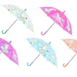 Automatische kinderparaplu met eenhoornmotief