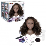kapselhoofd afro met accessoires en magische make-up