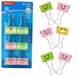 Set kleurrijke paperclips met gezichten 32 mm