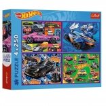 Puzzel 4×250 stukjes HOT WHEELS
