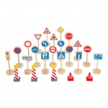 Small Foot verkeersborden, set van 25 stuks