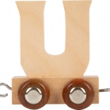houten wagon met de letter U voor treinbanen small foot