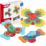 Woopie baby sensorische spinner 3-in-1 – set van kleurrijke zuignap-speeltjes