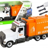 Schroefbare vuilniswagen met accessoires, oranje
