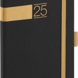 Pocketagenda Twill 2025 zwart-goud