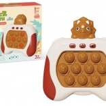 Sensorisch spel triceratops Pop It met licht en geluid, bruin