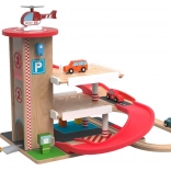 Houten garage met treinbaan 2Kids Toys