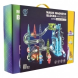 Magnetische knikkerbaan 80 delen met licht en muziek