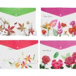 Map met drukknop Bloem 26x36 cm