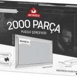 Witte puzzel lijst 96x68 cm