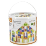 viga houten educatieve blokken 100 stuks – letters en cijfers