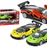 Metalen raceautootje met terugtrekmotor 12 cm