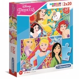 puzzel 2×20 stukjes Super Color – prinsessen