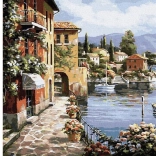 Diamantschilderen aan de kust 30x40cm