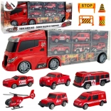 WOOPIE Brandweertransporteur 3-in-1 Rood 11 st.