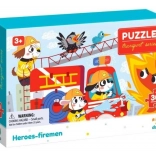 DODO puzzel vervoer: heldhaftige brandweerlieden, 30 stukjes