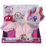Interactieve pluchen axolotl CHI CHI LOVE 20 cm met kabelbediening