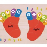 Houten educatieve puzzel TOOKY TOY - Leren cijfers en kleuren