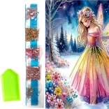 Diamant schilderen op canvas Winterfee 23 × 30 cm