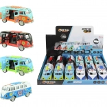 retro autobus met terugtrekmotor met licht en geluid 12 cm