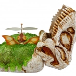 Vliegende oranje dinosaurus