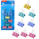 Set van gekleurde kantoorclips 25 mm 8 stuks