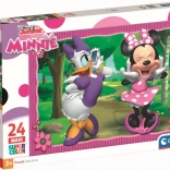 puzzel minnie en daisy op wandel maxi 24 stukjes